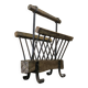 Vintage Brutalist Magazine Rack