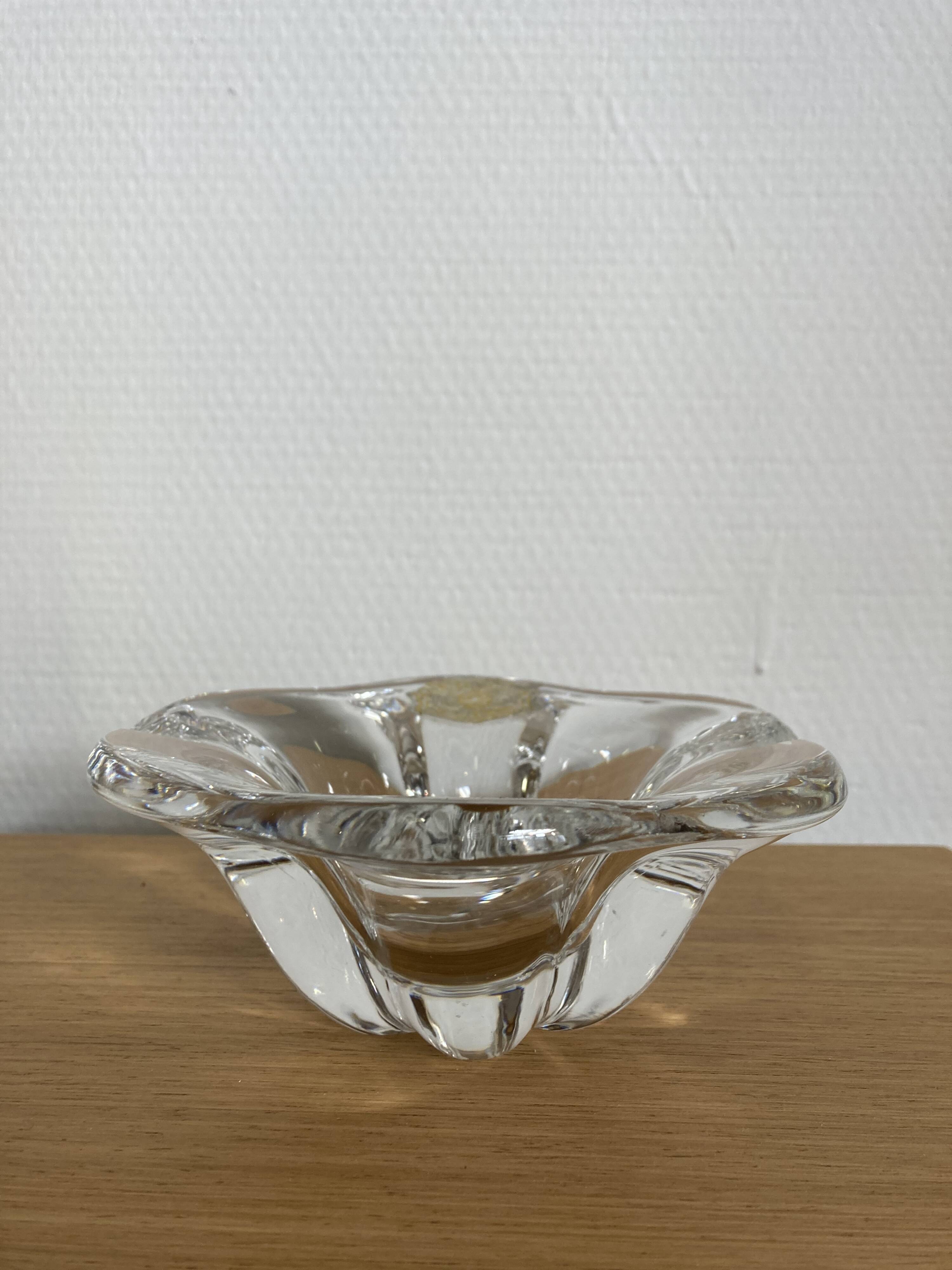 Val Saint Lambert crystal ashtray empty pocket