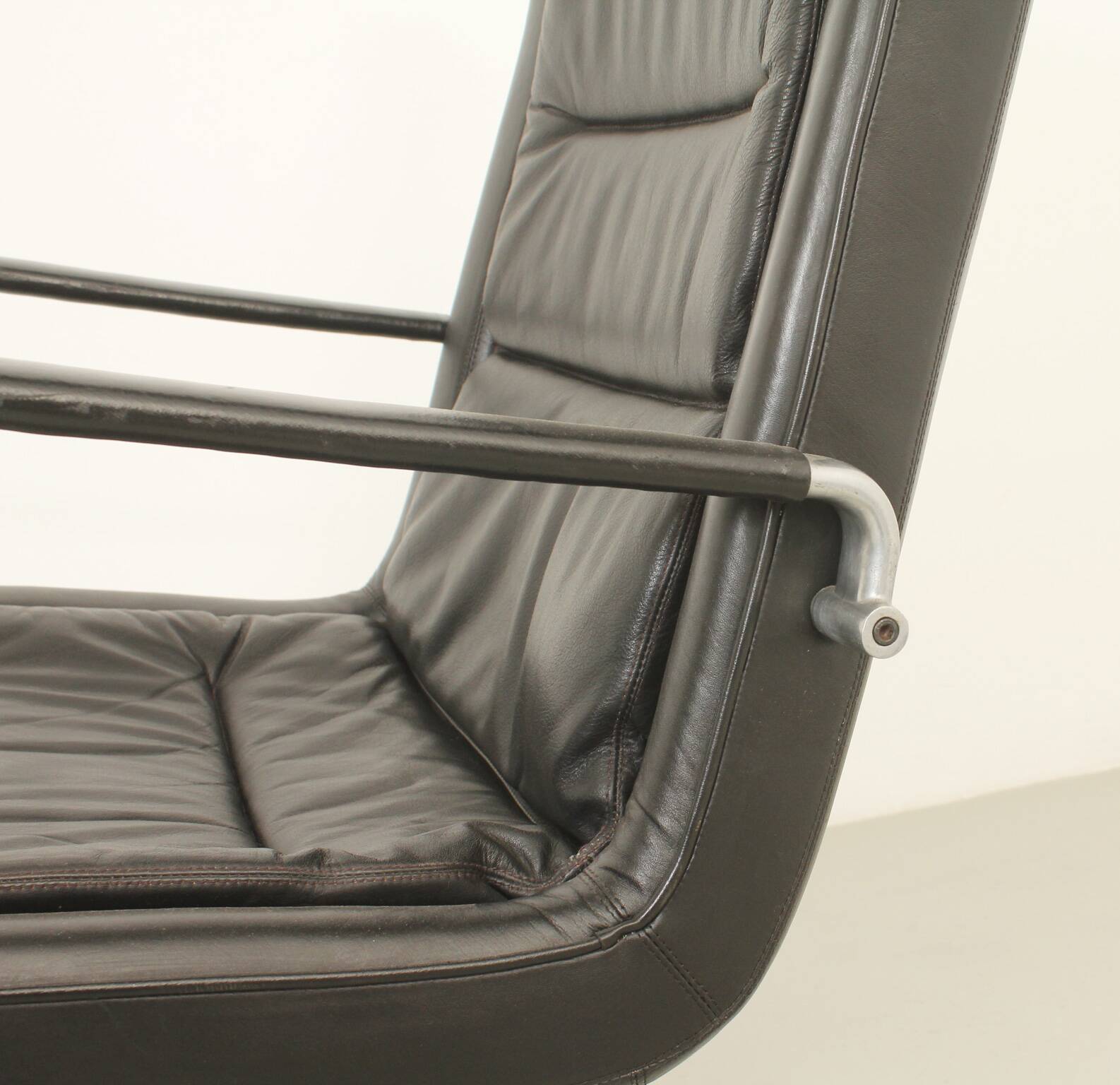 Leather office chair by Jørgen Kastholm for Kill International
