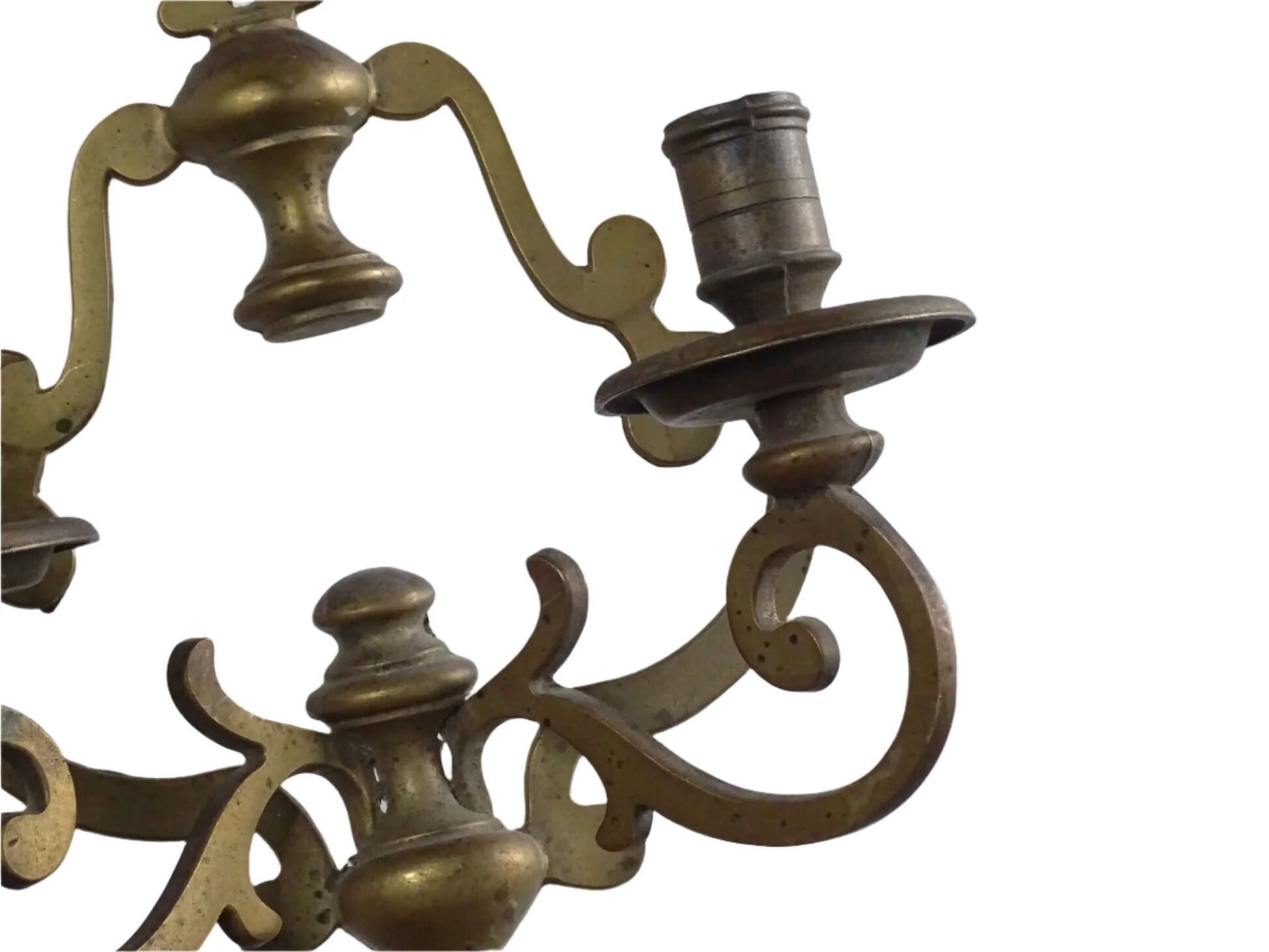 Paire d'appliques murales vintage en laiton