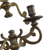 Paire d'appliques murales vintage en laiton