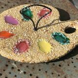 Vintage Vallauris ceramic cheese or charcuterie board or palette