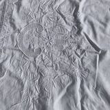 Large pillowcase, white cotton cushion cover, art deco flower embroidery