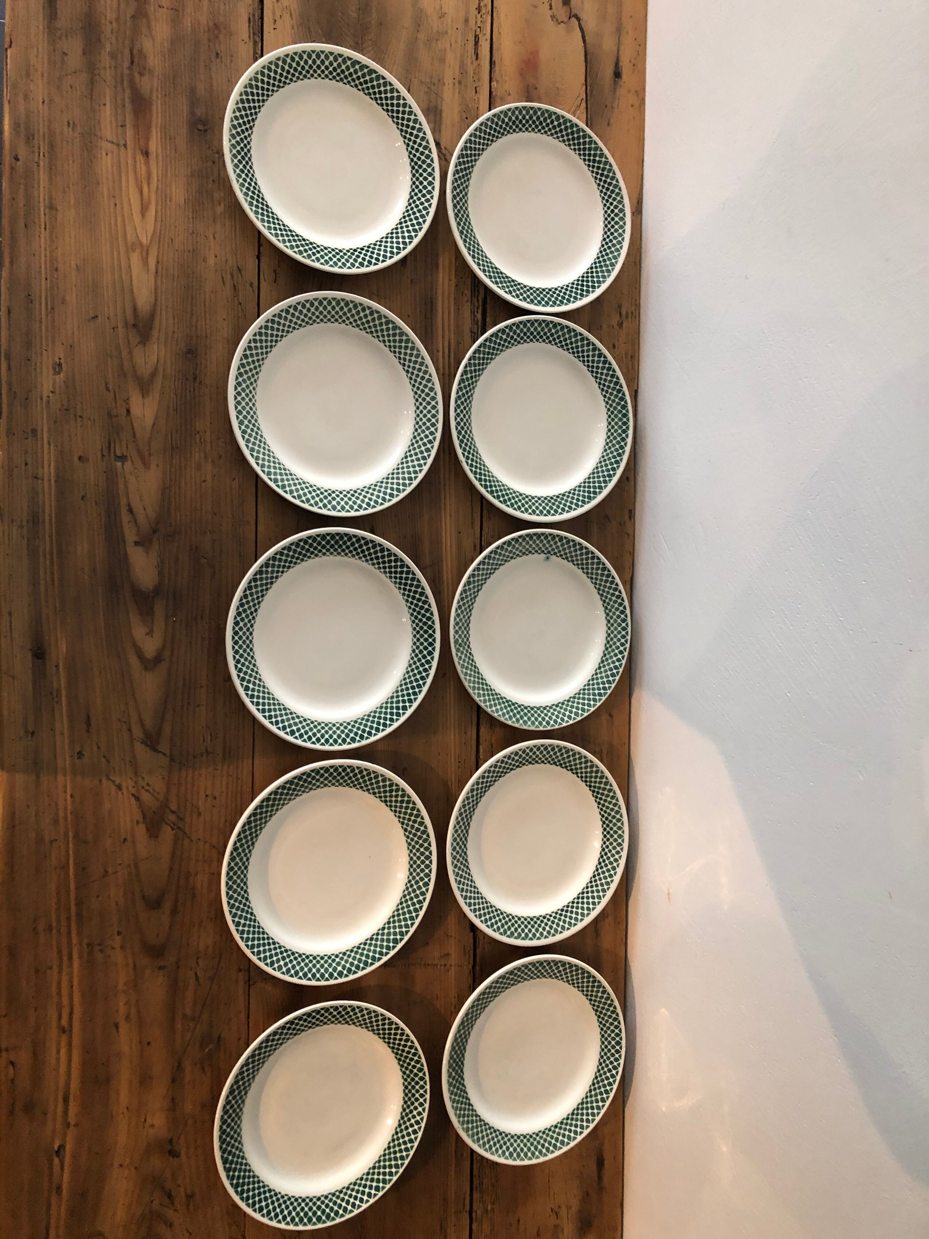 Vintage dessert plates, Iron Land