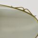 Elegant wall mirror in brass and black from the mid-century, Italy, 1950s.