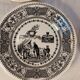 Series of 6 Gien earthenware dessert plates Rébus models