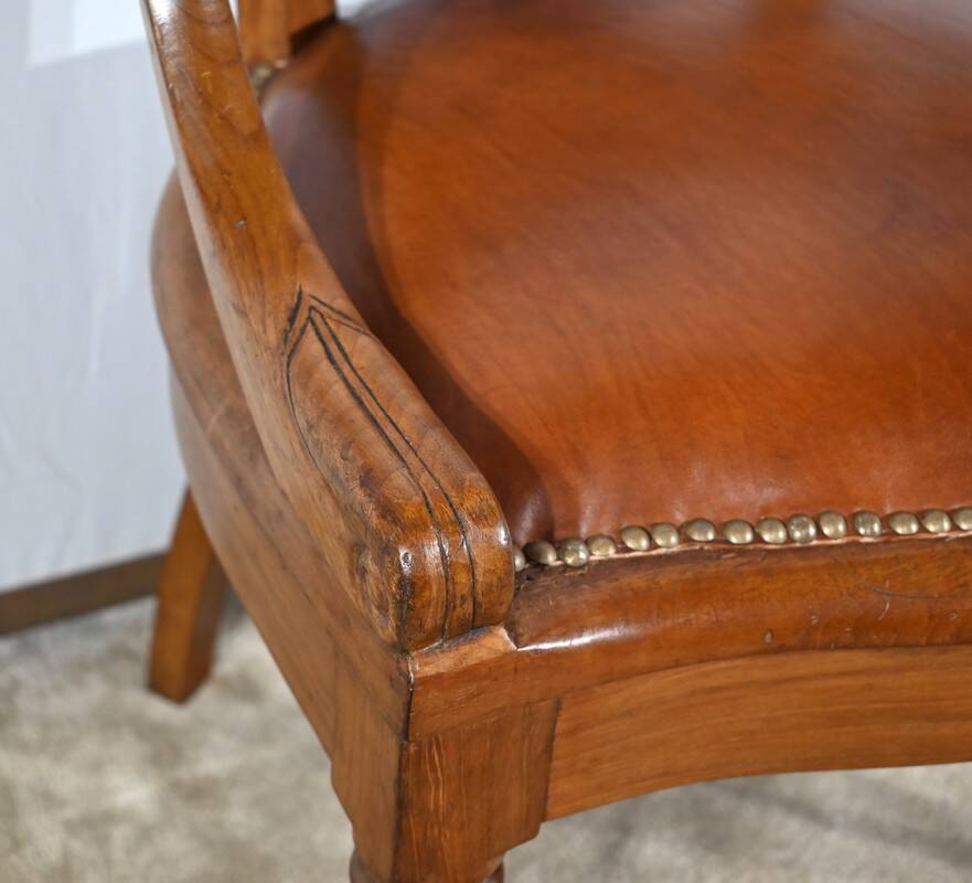 Mahogany Office Armchair, Louis Philippe Period – Mid-19th Century