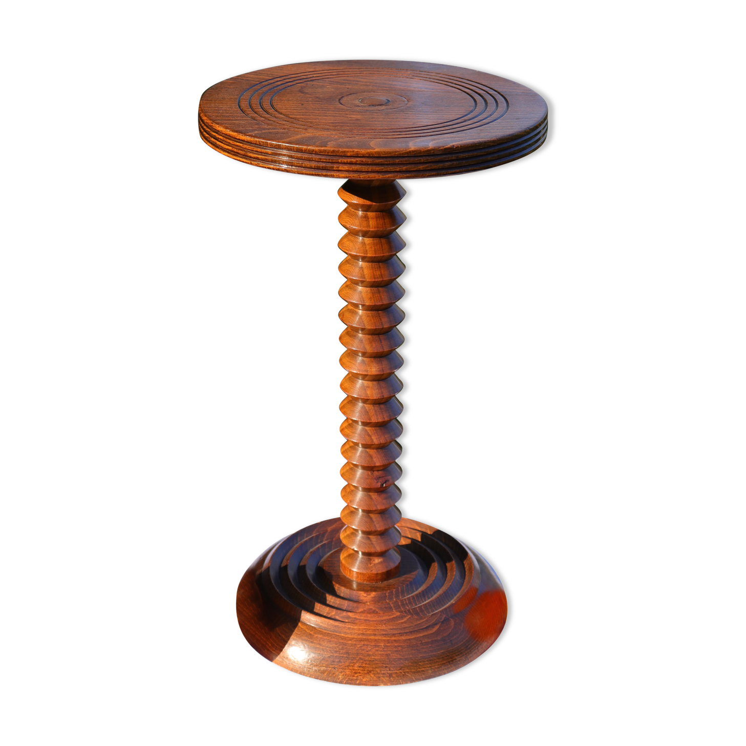 Twisted wood plant holder