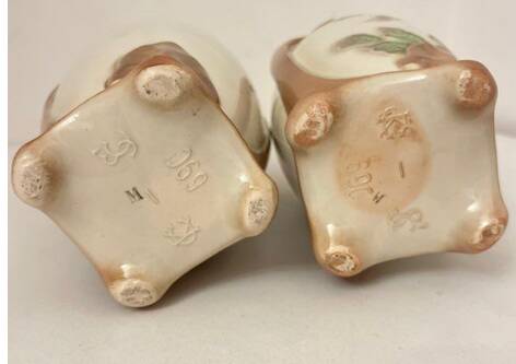 Vintage barbotine vase pair