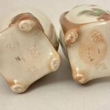 Vintage barbotine vase pair