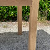 Solid oak farm table 1 rough wood drawer