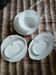 Set of 6 white porcelain dishes