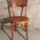 Chaise bistrot en bois courbé dossier avec décor