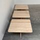 Set of three Italian travertine nesting / side tables, 1970s–1980s