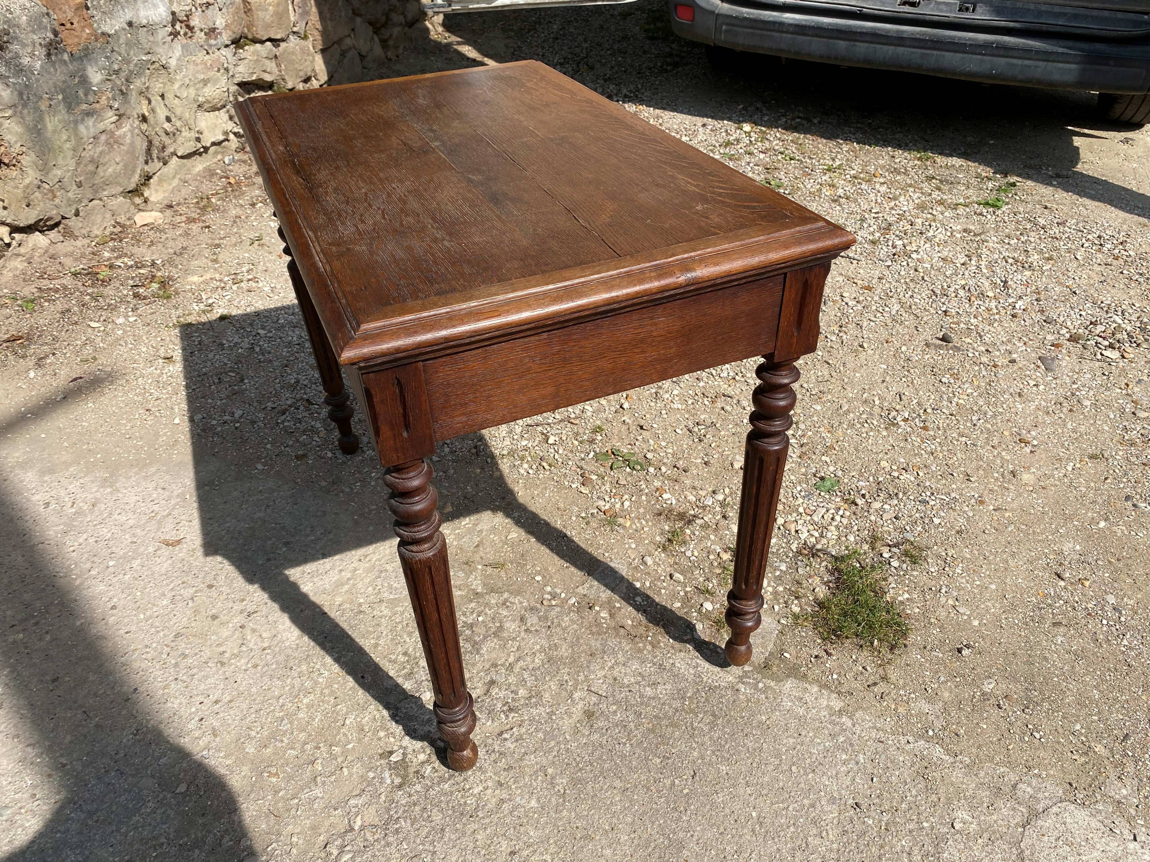 Oak desk with 2 drawers, 97 x 58 cm