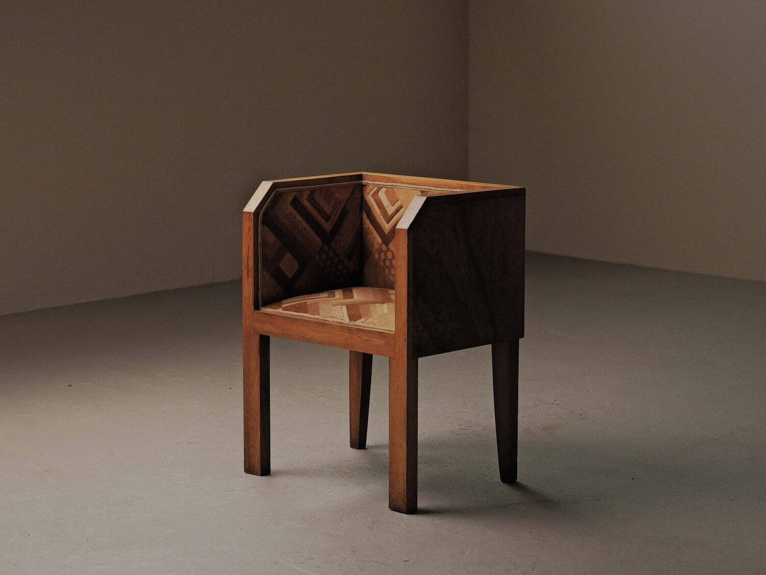 Fauteuil cubiste Art Déco, France, vers 1930
