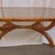Coffee table from Réunion Island, tamarind wood and rattan.