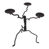 Vintage hammered iron candlestick 1970