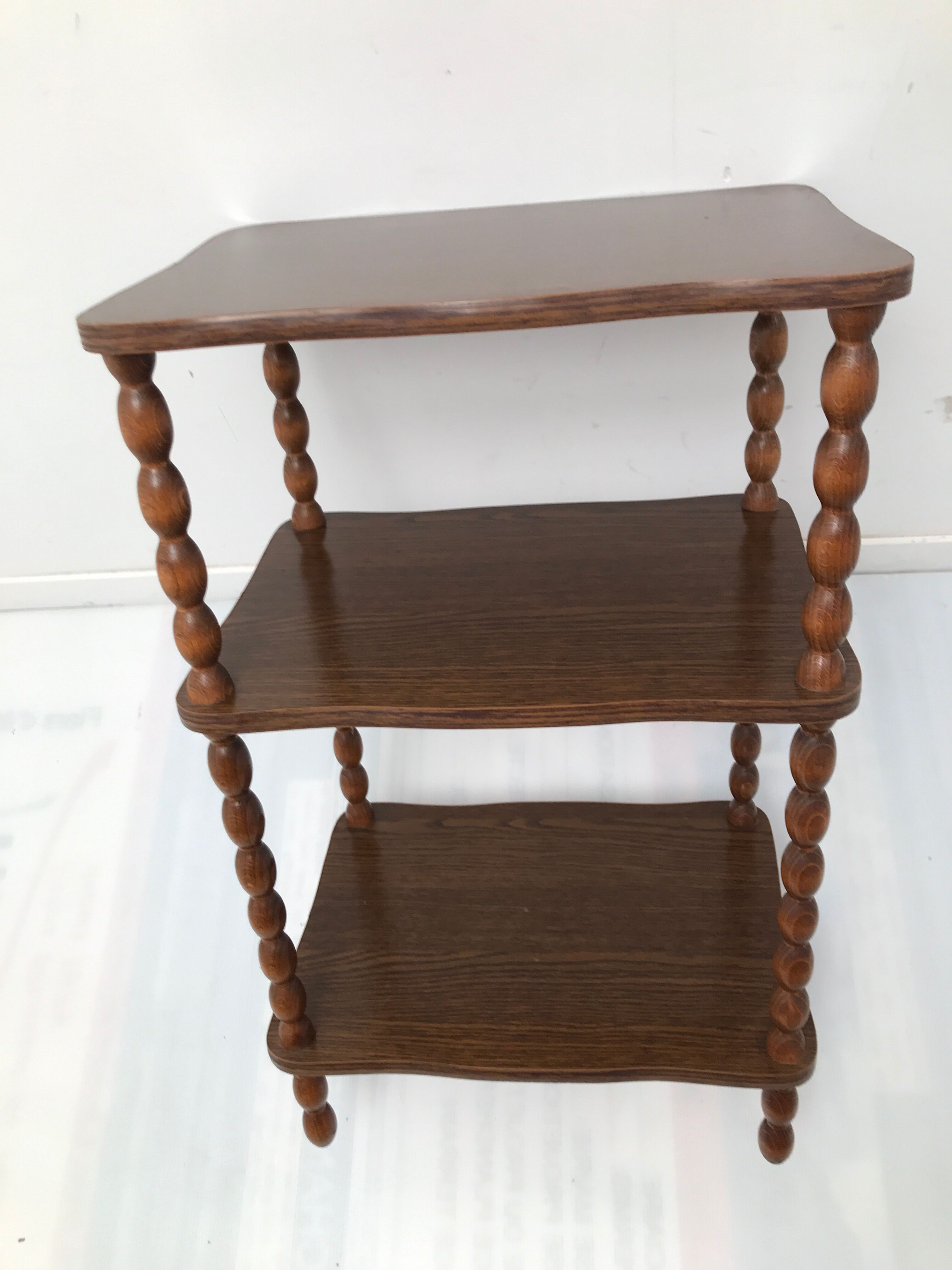 Sellette shelf wood turned Louis XIII style