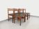 Suite of 6 vintage Scandinavian teak and skai chairs from the 60s