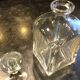 Vintage Italy glass and crystal carafe with cork