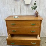 Vintage chest of drawers with compass feet