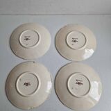 Set of 4 small Sarreguemines plates, Agreste model