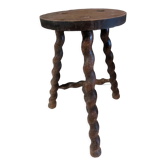 Tabouret style breton torsadé