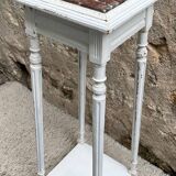 Art Deco wood and marble side table