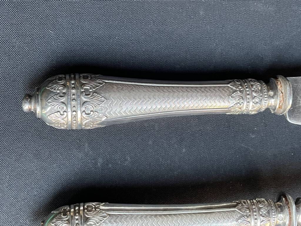 Fish serving cutlery – Silver Head of Minerva