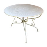 Old wrought iron garden table
