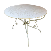 Table de jardin ancienne en fer forgé