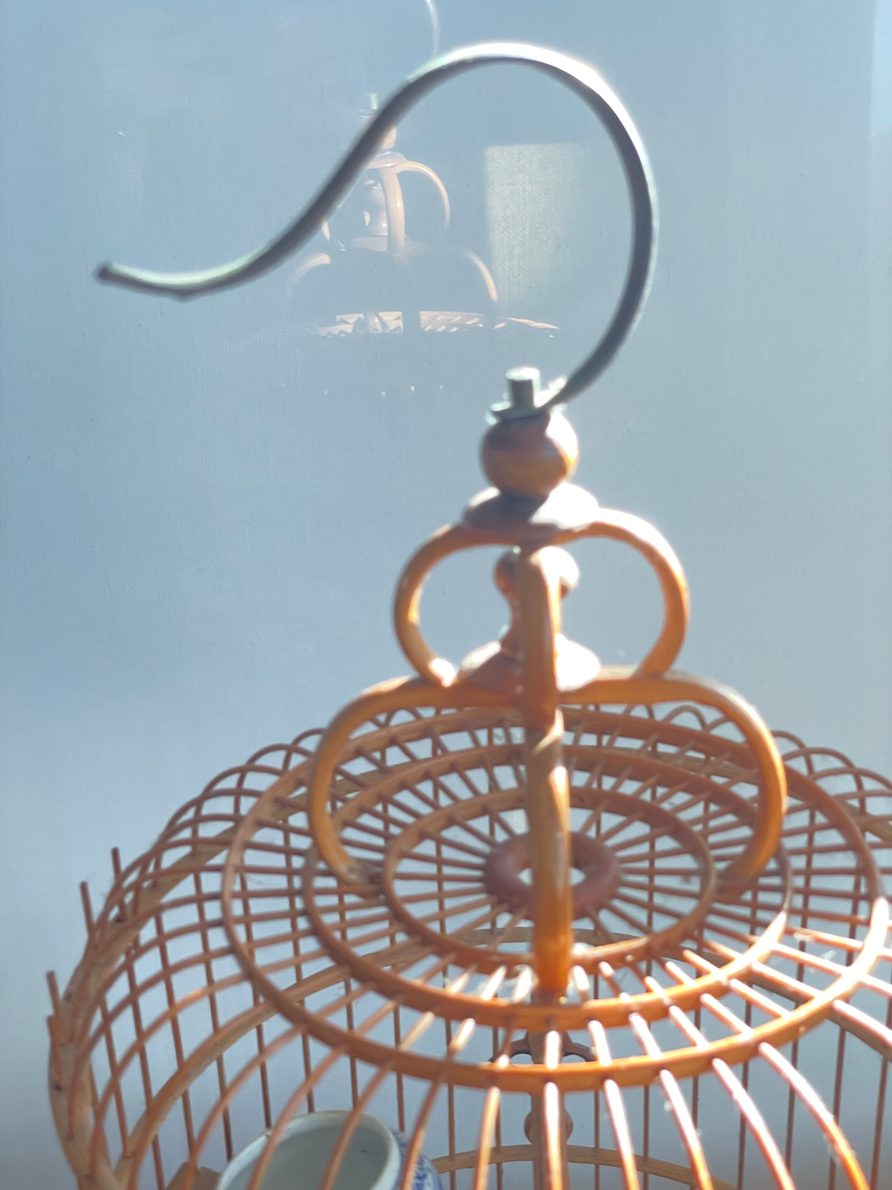 Vintage Vietnam Bamboo Bird Cage