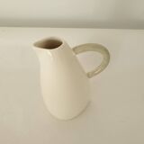 White earthenware pitcher signed KG Lunéville