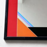 Decorative Art Mirror by Italian artist Eugenio Carmi , Memphis Style , Fun !