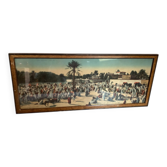 Old large orientalist colorized panoramic photo