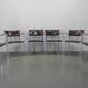 Ensemble de six fauteuils en cuir italien et chrome par Arper.