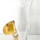 Pair of Postmodern Transparent Wine Glasses with Colored Details, Italy 1980s
