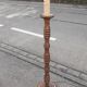 Art Deco turned wood floor lamp