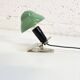 Vintage, green mushroom clip lamp, 1960s
