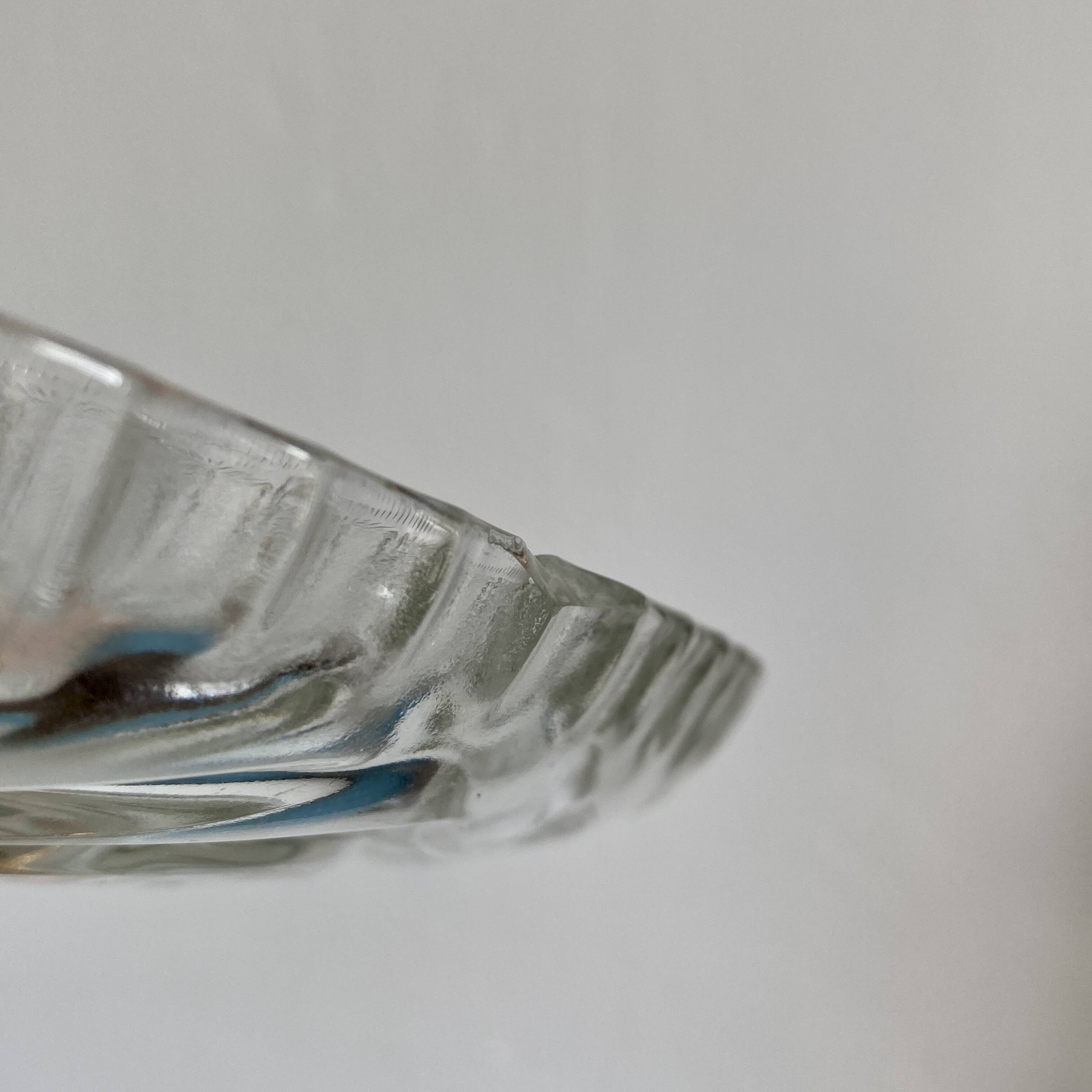 Vintage moulded glass pendant light - tableware collection -