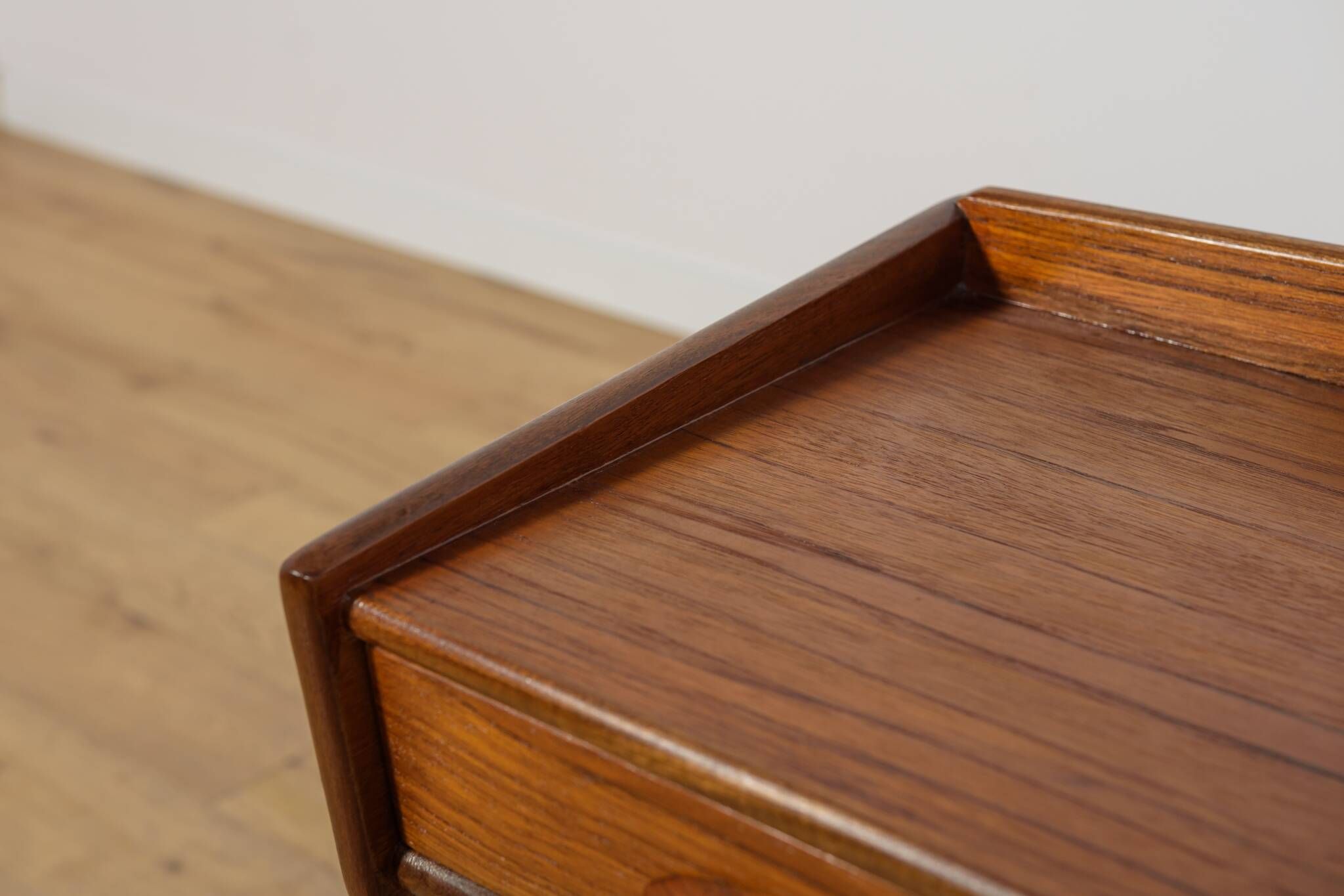 Mid Century Teak and Rattan Console Table by Søren Rasmussen, United Knigdo