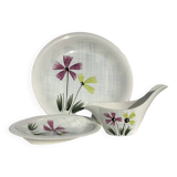 Digoin dishes and gravy boats, Floréal 60's model