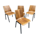 Suite de 4 chaises design Drabert Allemagne 1970 vintage scandinaves