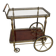 Drinks trolley, brass and wood serving cart from Maison Jansen.