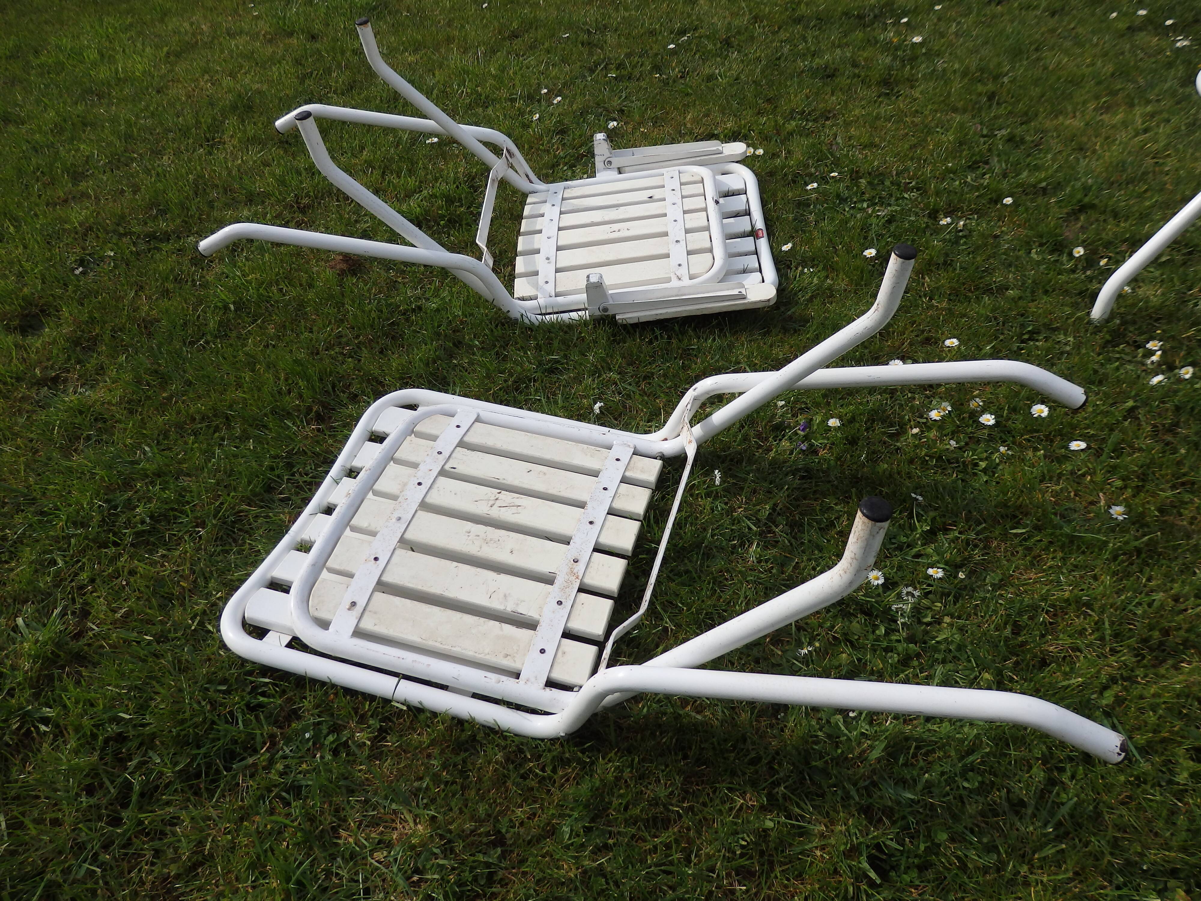 Vintage garden chairs and armchairs H.E.M year 50/60