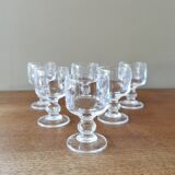 6 verres à digestif vintage en cristal