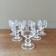 6 vintage crystal liqueur glasses