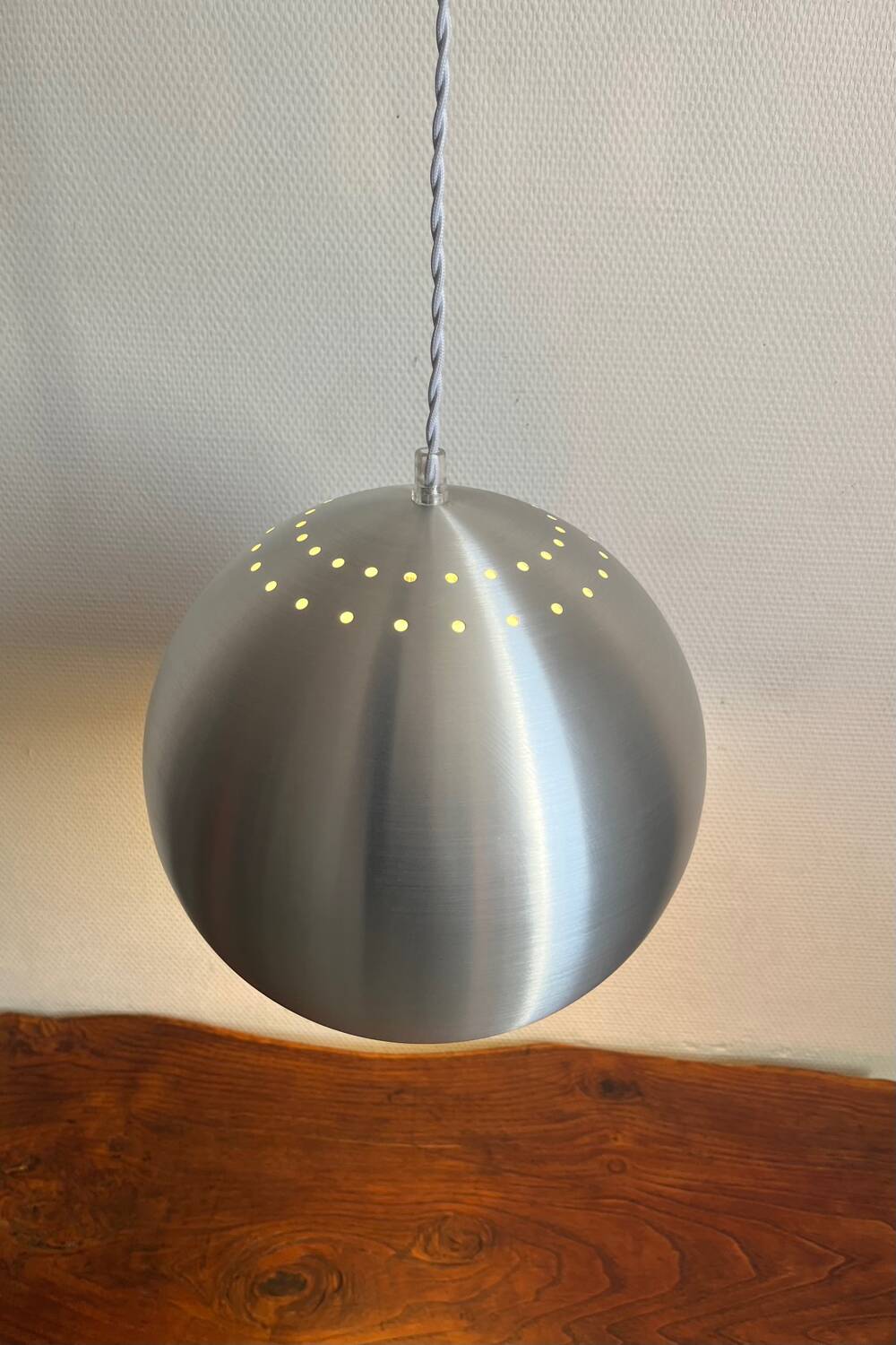 Space Age globe pendant light from the 80s