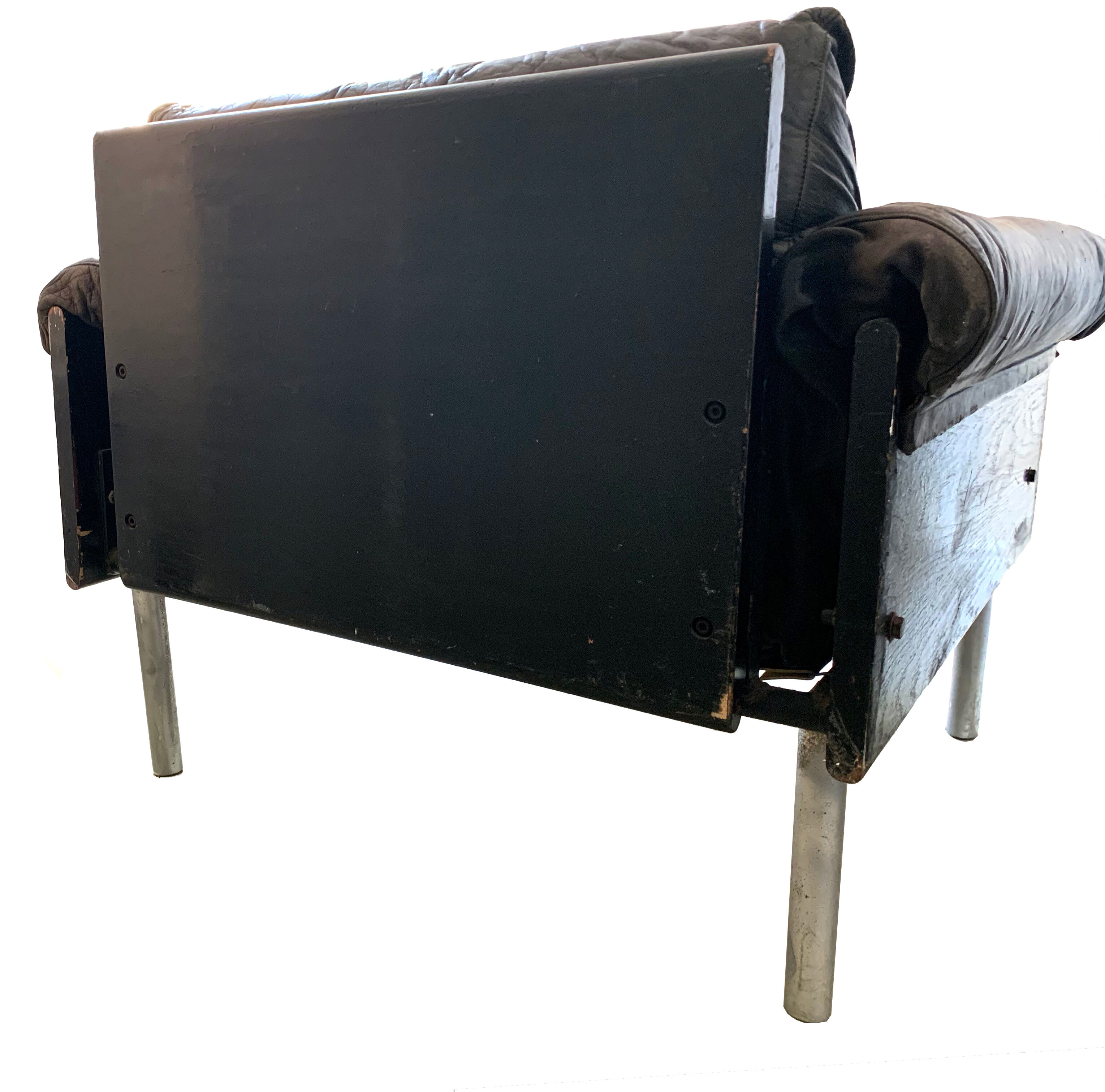 Leather 'Ateljee' Chair by Yrjo Kukkapuro for Haimi Finland, 1963